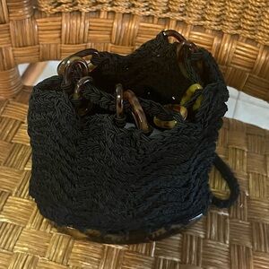 Boho vintage Woven and tortoise shell Mini Bag by Carrie Forbes ❤️❤️